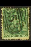 1862 1s Deep Green, Britannia, Intermediate Perf.14 To 16, SG 55, Fine Used. For More Images, Please Visit Http://www.sa - Mauricio (...-1967)