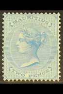 1863 2d Bright Blue, Wmk CC, SG 60, Very Fine Mint. For More Images, Please Visit Http://www.sandafayre.com/itemdetails. - Mauritius (...-1967)
