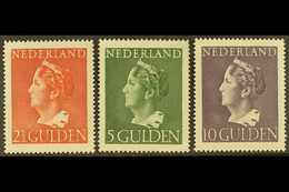 1946 Queen Wilhelmina 2½g, 5g And 10g (NVPH 347/49, SG 617/19), Very Fine Mint, Lightly Hinged. (3 Stamps) For More Imag - Other & Unclassified