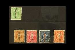 OFFICIALS 1910-16 KEVII ½d Yellow-green & 1910-16 Set Of 4, SG O73, O74/7, Very Fine Mint (5 Stamps). For More Images, P - Other & Unclassified