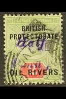 OIL RIVERS 1893 ½d On 2d In Violet, SG 20, Fine Used With Old Calabar Squared Circle Cancel. For More Images, Please Vis - Otros & Sin Clasificación