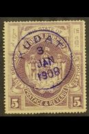 1894 $5 Dull Purple, SG 85b, Very Fine Used With Violet KUDAT Cds Cancellation. For More Images, Please Visit Http://www - Borneo Septentrional (...-1963)