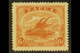 1911-15 6d Orange-brown WATERMARK CROWN TO RIGHT OF A Variety, SG 89w, Fine Mint, Scarce. For More Images, Please Visit  - Papua New Guinea