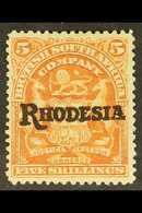 1909-12 5s Orange Overprint With NO STOP Variety, SG 110a, Fine Mint, Very Fresh. For More Images, Please Visit Http://w - Otros & Sin Clasificación