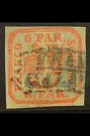 1862-64 6p Vermilion Handstruck On Wove Paper (SG 30, Michel 9 Ixa), Used With "Franco / Galata" Boxed Cancel, Four Clea - Sonstige & Ohne Zuordnung