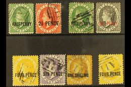 1881-84 SURCHARGED GROUP A Lovely, Good To Fine Used Selection That Includes The 1881 (CC) Surcharges Set, 1882-84 (CA)  - St.Lucia (...-1978)