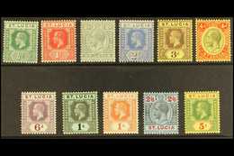 1912-21 Watermark Multi Crown CA, Die I, Complete Definitive Set, SG 78/88, Very Fine Mint. (11 Stamps) For More Images, - St.Lucia (...-1978)