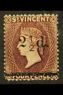 1890 2½d On 4d Chocolate, SG 54, Mint, Only The Slightest Trace Of Fraction Bar Visible. For More Images, Please Visit H - St.Vincent (...-1979)