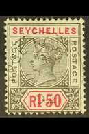 1897-1900 1.50r Grey & Carmine, SG 35, Very Fine Used With Fully Dated "Anse Royale" Cds Cancel, Fresh. For More Images, - Seychellen (...-1976)