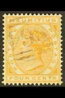 MAURITIUS USED IN 1883-90 4c Orange With "B 64" Cancellation, SG Z57, Very Fine. For More Images, Please Visit Http://ww - Seychelles (...-1976)