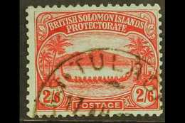 1908-11 2s6d Red/blue "Canoe", SG 16, Fine Used For More Images, Please Visit Http://www.sandafayre.com/itemdetails.aspx - British Solomon Islands (...-1978)