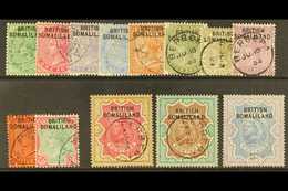 1903 Complete Overprint At Top On India Set, SG 1/13, Fine Cds Used. (13 Stamps) For More Images, Please Visit Http://ww - Somaliland (Herrschaft ...-1959)