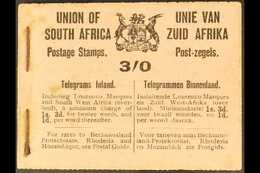 BOOKLET 1921 3s Black On Salmon-pink Cover, Panes With Watermark Inverted, Some Hand-written Inscriptions On Interleavin - Sin Clasificación