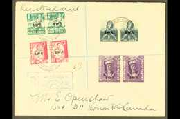 1941-4 WAR EFFORT SETS USED ON COVER - Group Of Five Registered Covers To Canada With 1941-3 Large Wars Used On Two Cove - South West Africa (1923-1990)