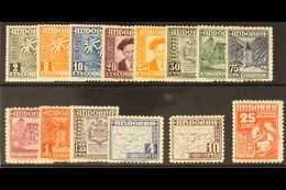 ANDORRA 1948-53 Pictorials Set Complete + 25c Express Stamp, SG 41/53+E54 (Edifil 45/58), Never Hinged Mint (14 Stamps)  - Other & Unclassified