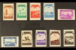 MOROCCO 1938 Airs IMPERFORATE Set Complete, As SG 203/212 (Edifil 186/195), Never Hinged Mint (10 Stamps) For More Image - Autres & Non Classés