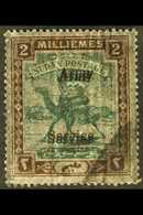 ARMY SERVICE 1906-11 2m Green & Brown With DOUBLE OVERPRINT Variety (SG A7 Var), Mint, Detected By Postal Authorities An - Sudan (...-1951)