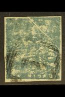 1852-60 (1d) Grey To Bluish Grey, Fifth Issue, PRE-PRINTING PAPER FOLD Across Top Right Corner, SG 19, Fine Used, Four M - Trinidad En Tobago (...-1961)