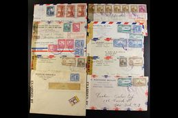 1940-1945 CENSORED COVERS. An Interesting Assembly Of Censored Commercial Chiefly Airmail Covers Mostly Addressed To USA - Venezuela
