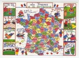 {79200} La France Et Ses Départements , Carte Et Illustrations - Cartes Géographiques