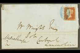 1850 (4 Sept) Entire From Shaftsbury To Cartmel, Lancashire (now Part Of Cumbria), Franked 1d Red, 3 Margins, Tied By Sh - Otros & Sin Clasificación