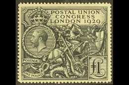 1929  £1 Black, "POSTAL UNION CONGRESS", SG 438, Fine Mint For More Images, Please Visit Http://www.sandafayre.com/itemd - Non Classificati