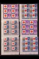 1963 Red Cross Centenary Congress Ordinary And Phosphor Sets (SG 642/44p) In CYLINDER NUMBER BLOCKS OF SIX, Superb Never - Sonstige & Ohne Zuordnung