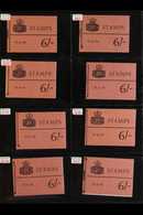 1965-1967 6s PHOSPHOR BOOKLET COLLECTION An ALL DIFFERENT Selection Of 6s Claret Cover "Wilding" Phosphor Booklets Inclu - Other & Unclassified