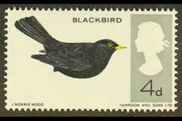 1966 BIRDS MISSING COLOUR 1966 Blackbird With MISSING REDDISH BROWN COLOUR (legs) Error, SG 699j, Never Hinged Mint. For - Sonstige & Ohne Zuordnung