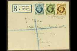 1939 (1st May) KGVI 9d Olive Green, 10d Turquoise Blue & 1s Bistre Brown, SG 473/4 & 476, On A  Pitlochry, Perthshire Re - FDC