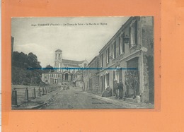 CPA - TALMONT - Le Champ De Foire - Le Marché Et L'Eglise - Tabac - Talmont Saint Hilaire