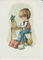 Postcard - Art - Kathy - Child At Desk - Used  Posted 8th May 2001 Very Good - Unclassified