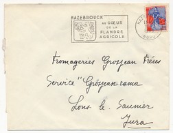 Enveloppe - OMEC Secap - HAZEBROUK (Nord) - Au Coeur De La Flandre Agricole - 1960 - Oblitérations Mécaniques (flammes)