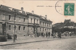 AMANCE   70  HAUTE SAONE   CPA  LA MAIRIE - LES ECOLES - Sonstige & Ohne Zuordnung