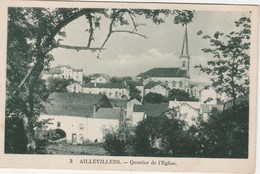 AILLEVILLERS    70  HAUTE SAONE   CPA   BLEUTEE  QUARTIER DE L'EGLISE - Otros & Sin Clasificación