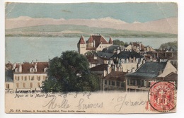 NYON Et Le Mont-Blanc Gel. 1904 V. Crassier - Crassier