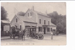 14 - POUGUES-LES-EAUX - La Gare (animée, Calèche Et Bus Automobile) - Pougues Les Eaux