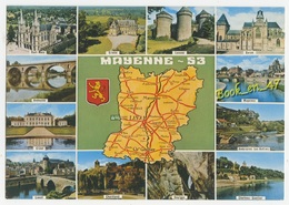 {79996} 53 Mayenne , Carte Et Multivues ; Pont Main , Ernée , Andouillé , Saulges , Laval , Craon , Evron , Chailland - Cartes Géographiques