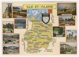 {79998} 35 Ille Et Vilaine , Carte Et Multivues ; Vitré , Cancale , Fougères , Redon , Saint Malo , Dinard , Combourg - Cartes Géographiques