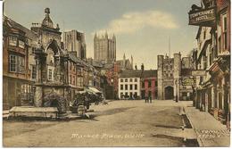 MARKET PLACE - WELLS - SOMERSET - FRITHS COLOURED POSTCARD - Wells