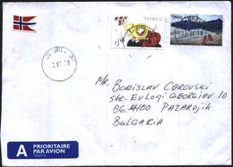 Mailed Cover With Stamps Valentine's Day 1999, Nature 2018 From Norway - Brieven En Documenten