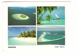 Maldives Male Atoll Carte 4 Vues + Timbre - Maldivas