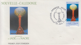 Enveloppe  FDC  1er  Jour  NOUVELLE  CALEDONIE   Exposition  De  Jade  Et  De  Nacre   1990 - FDC