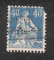 Perfin/perforé/lochung Switzerland No 169 1921-1924 - Hélvetie Assise Avec épée  Symbol  Flexion  Bankhaus Blankart & Co - Gezähnt (perforiert)