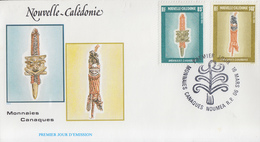 Enveloppe  FDC  1er  Jour   NOUVELLE   CALEDONIE   Monnaies  Canaques   1990 - FDC
