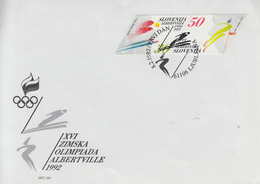 Enveloppe  FDC  1er  Jour   SLOVENIE    Jeux   Olympiques   D' ALBERTVILLE    1992 - Winter 1992: Albertville