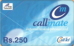 Pakistan - RCM07, Call Mate Light Blue, Remote Memory, Rs.250, Used - Pakistán