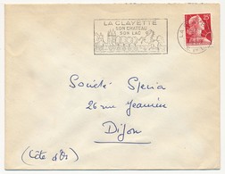 Enveloppe - OMEC Secap - LA CLAYETTE (Saône Et Loire) - Son Chateau / Son Lac - 1959 - Oblitérations Mécaniques (flammes)