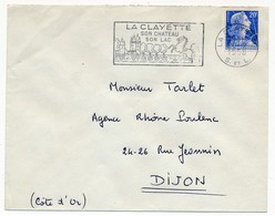 Enveloppe - OMEC Secap - LA CLAYETTE (Saône Et Loire) - Son Chateau / Son Lac - 1958 - Oblitérations Mécaniques (flammes)