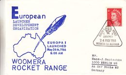 Espace - Europa I Launched - Australie - Lettre De 1966 - Exp Vers Berlin - Woomera Rocket Range - Valeur 1300FF En 988 - Océanie